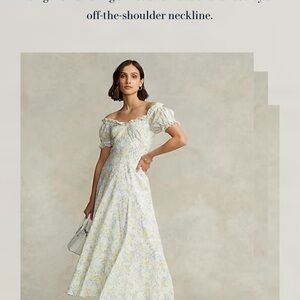 Floral Off-The-Shoulder Cotton Maxidress